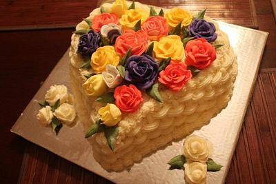 Rose Heart - Cake by Nancy T W.