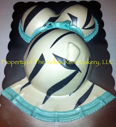 Zebra Belly - Cake by The Yellow Rose Cakery, LLC