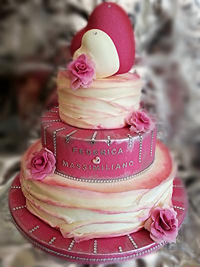 ruffle rose wedding cake by Barbara Buceti BB MoDe To Play - Cake by BBModeToPlay Barbara Buceti