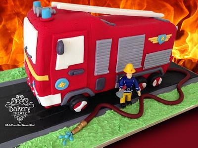Fire Truck Cake - Cake by MsTreatz