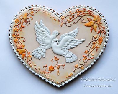 Autumn wedding. Pigeons - Cake by Anastasia