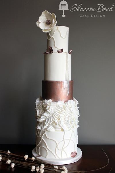 Copper Couture Wedding Cake - Cake by Shannon Bond Cake Design