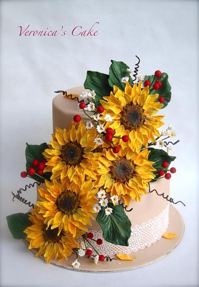 Sunflower cake - Cake by Veronica22