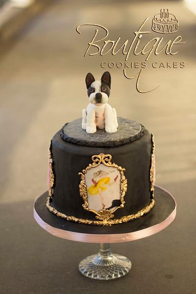 Ballet and bulldog  - Cake by Boutique Cookies Cakes