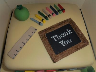 Thank you Teacher - Cake by Anyone4cake