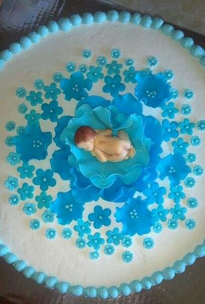 Blooming baby Boy - Cake by GABRIELA AGUILAR