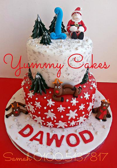 Christmas birthday cake - Cake by Yummy Cakes