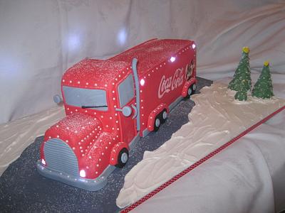 coca cola truck wedding cake - Cake by jen lofthouse