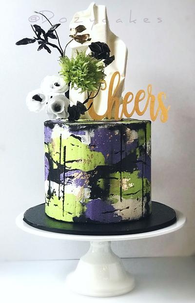 Abstract Buttercream Cake - Cake by Dozycakes