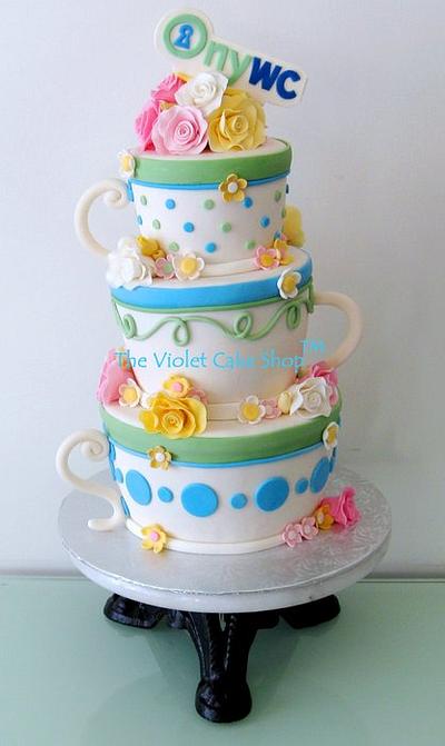 Whimsical Topsy Turvy Tea Cups - Cake by Violet - The Violet Cake Shop™