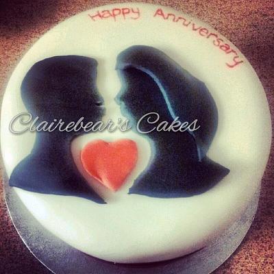 silouhette anniversary cake - Cake by ClairebearsCakes