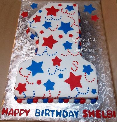 Number 1 ~ 4th of July - Cake by Sugar Sweet Cakes