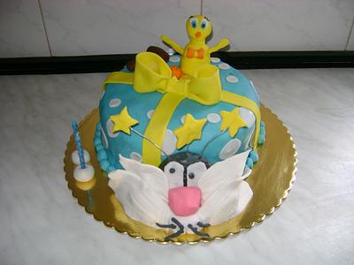 Tweety vs sylvester cake - Cake by Dora Th.