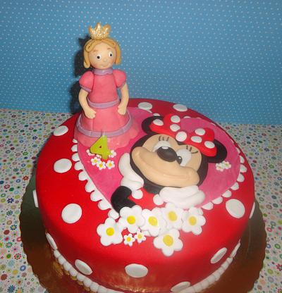 Minnie Mouse and the Princess. - Cake by ItaBolosDecorados