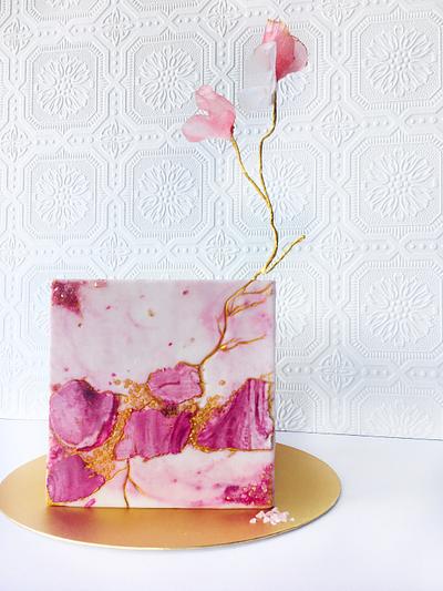 Kintsugi & Geode inspired  - Cake by Melissa S