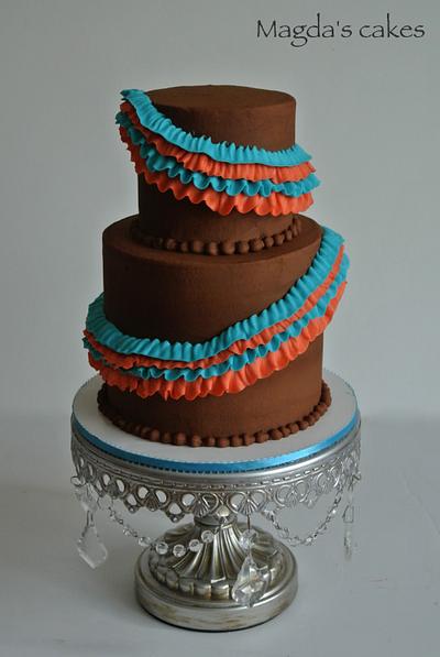 Easy ruffles - Cake by Magda's cakes