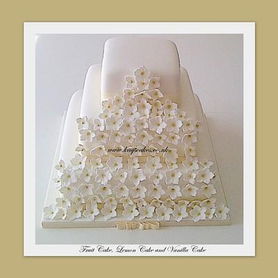 3 Tier Wedding Cake. - Cake by Kays Cakes