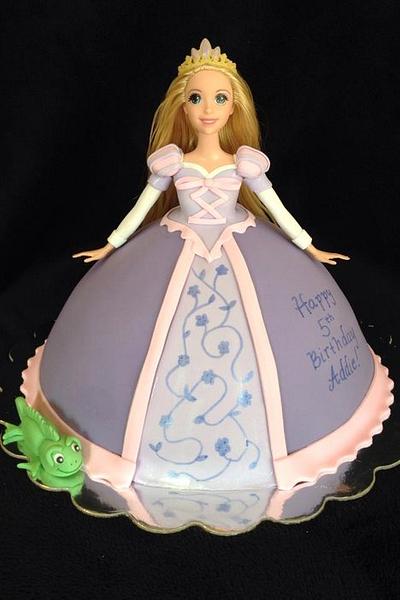 Rapunzel Barbie Dress Cake - Cake by Dakota's Custom Confections