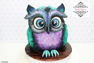 Owl cake - Cake by Natalia Salazar