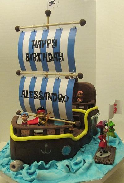 Jake and the Neverland Pirates & Buckey Cake - Cake by Sandravee1