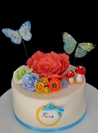 ''Flowers'' Cake - Cake by Pavlina Govedarova