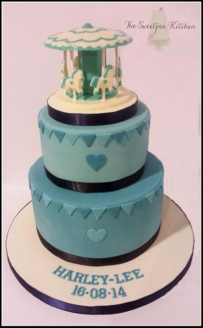 Blue Chocolate Carousel Cake  - Cake by The Sweetpea Kitchen 