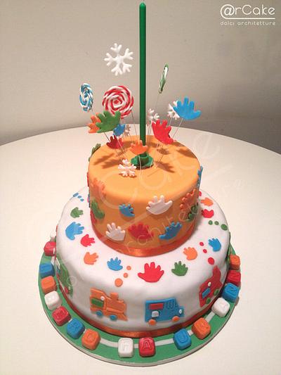 first birthday  - Cake by maria antonietta motta - arcake -