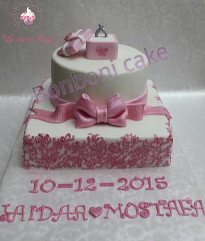 Pink and white  - Cake by mona ghobara/Bonboni Cake