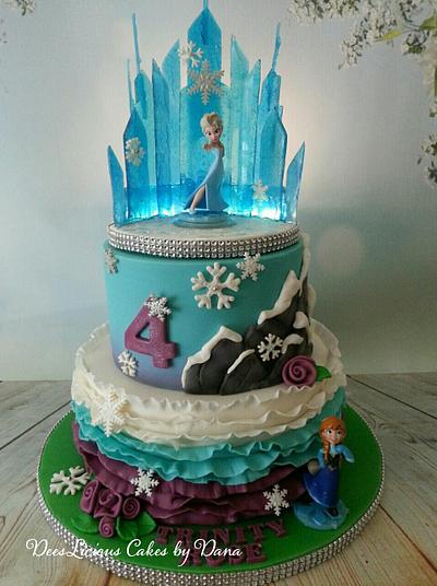 Frozen Ice castle and ruffles - Cake by Dees'Licious Cakes by Dana