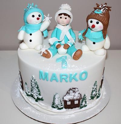 winter cake for Marko - Cake by Adriana12