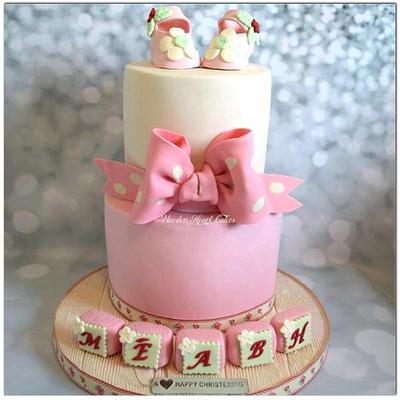 Meabh's christening cake - Cake by Wooden Heart Cakes