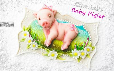 Baby Piglet Silicone Mould - Cake by MLADMAN
