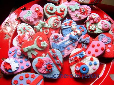 heart cookies  - Cake by Ginestra