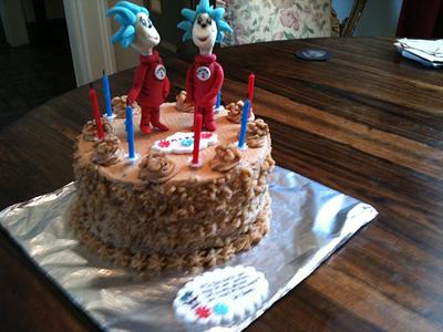 Thing 1 and thing 2 birthday cake - Cake by maud