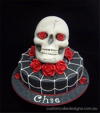 Skull and Roses Birthday Cake - Cake by Custom Cake Designs