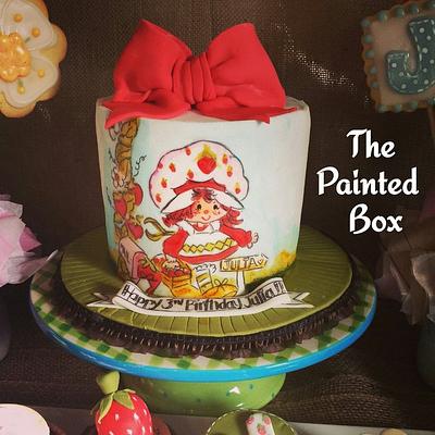 Vintage Strawberry Shortcake Handpainted Cake - Cake by The Painted Box