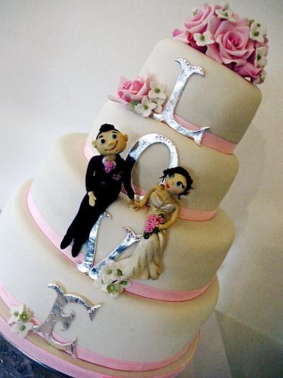 Charlene Wedding Cake - Cake by Scrummy Mummy's Cakes