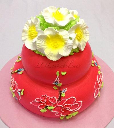 Flower Vase  - Cake by Louis Ng