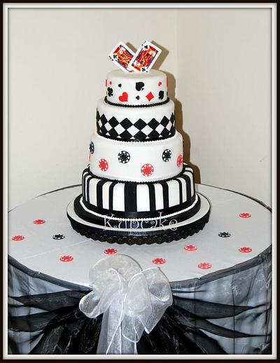 Vegas Wedding Cake - Cake by Kupcake