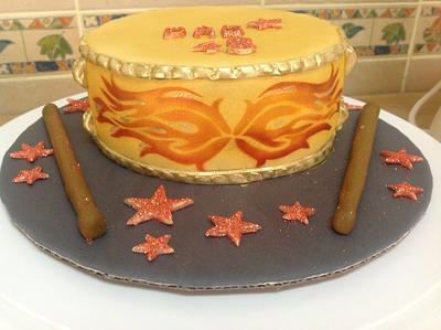 Drum Birthday Cake for Dad - Cake by MariaStubbs