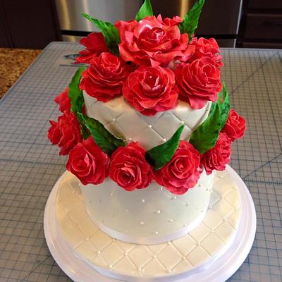 Red Roses Diamond Cut Cakes - Cake by Joliez