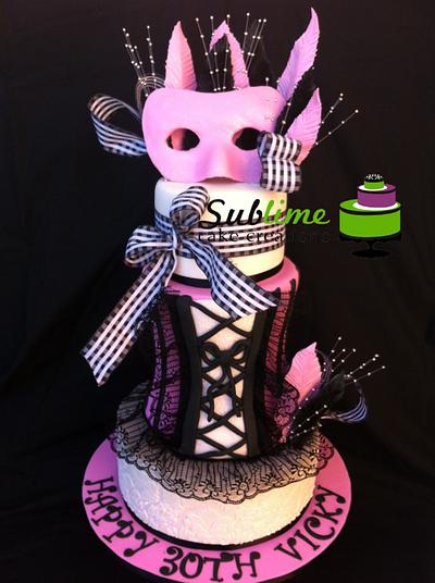 MASCARADE 30TH - Cake by Sublime Cake Creations