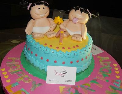 Twins cake - Cake by AsmaaNabeel