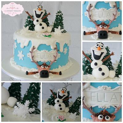 Frozen - Olaf & Sven - Cake by cjsweettreats