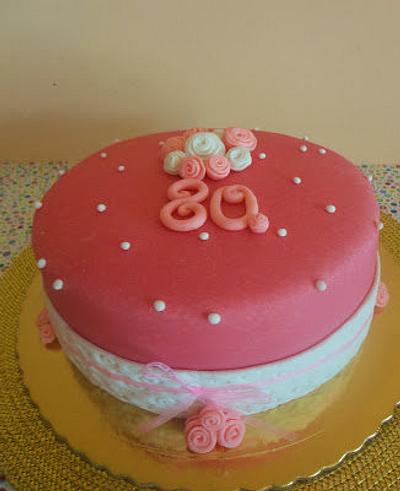 Pink and white - Cake by ItaBolosDecorados