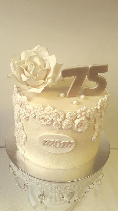 75th birthday cake  - Cake by Bella's Cakes 