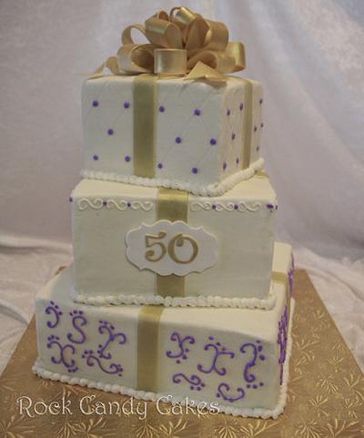 50th Anniversary - Cake by Rock Candy Cakes
