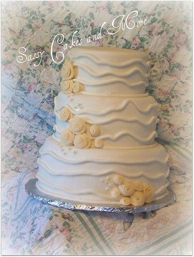 Shabby Chic Wedding Cake - Cake by SassyCakesandMore