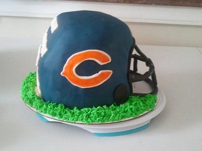 Chicago Bears Helmet - Cake by Elizabeth Rosado 