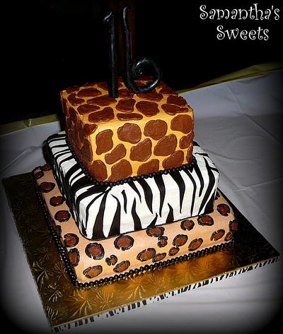 Safari Sweet 16 - Cake by Samantha Eyth